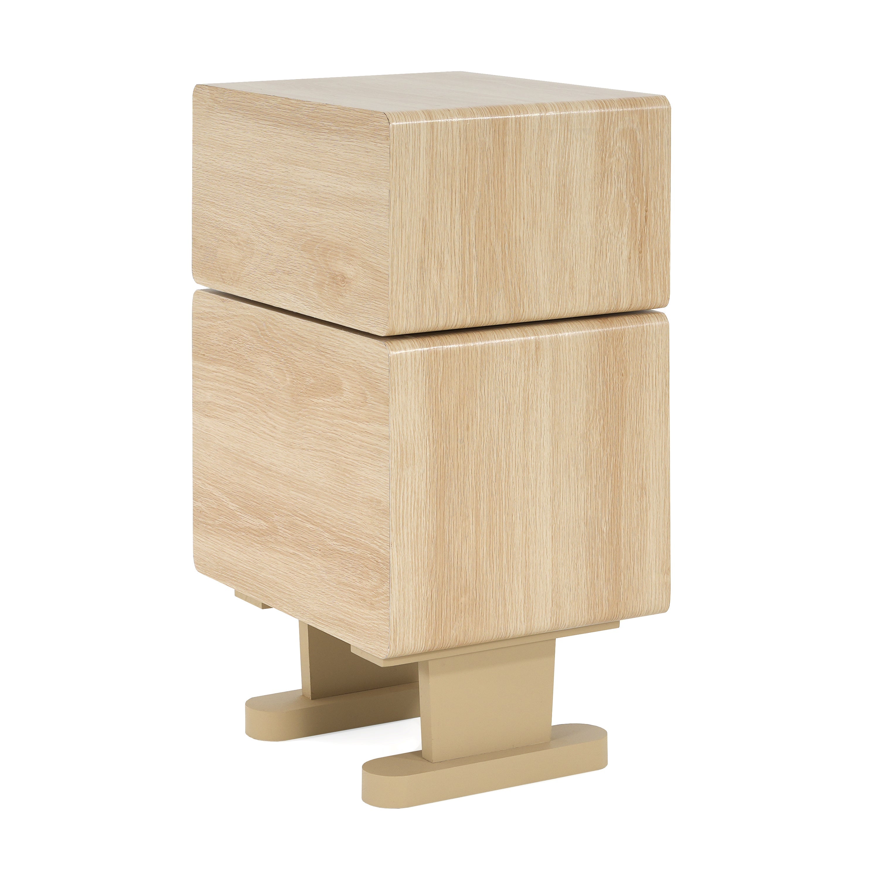 Rotating Robot Side Table with Storage