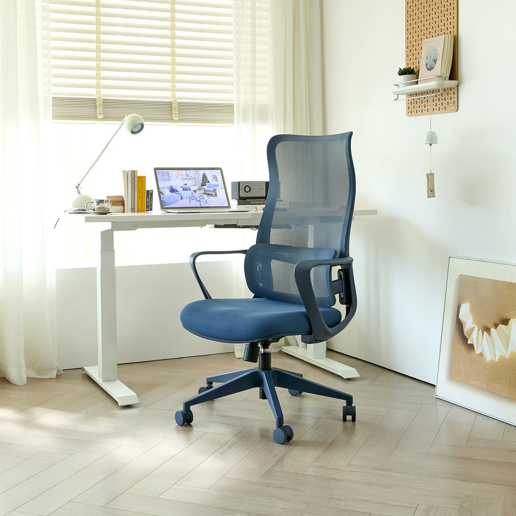 Modern Executive Office Chair with Adjustable Height Lumbar Support