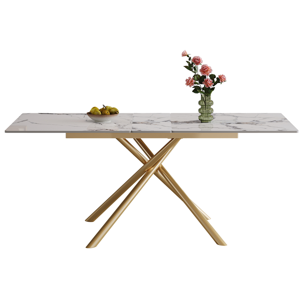 59-inch Modern rectangle Expandable Dining Table