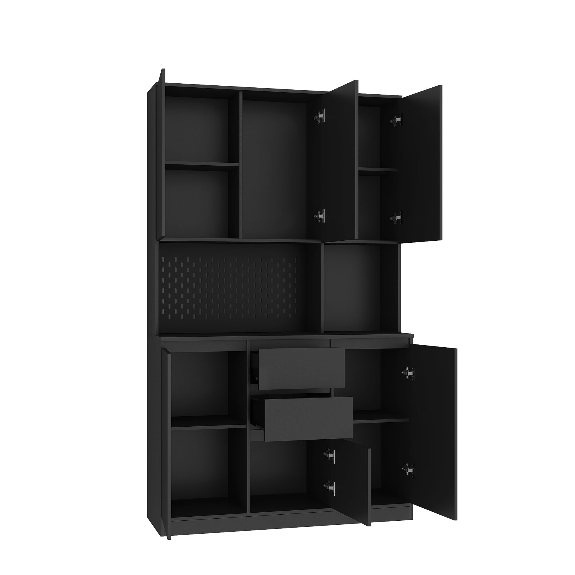 74" Freestanding Kitchen Pantry Cabinet