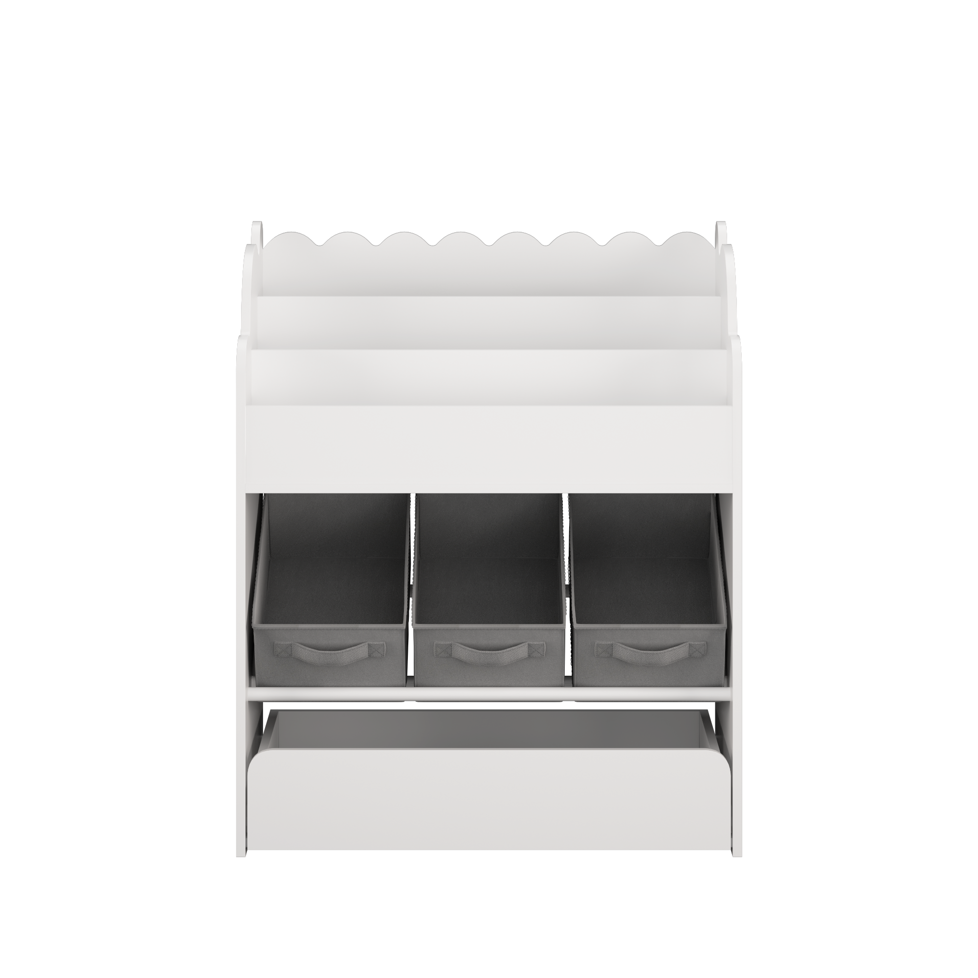Multi-Functional Kids Wooden Book Organizer for Toddlers