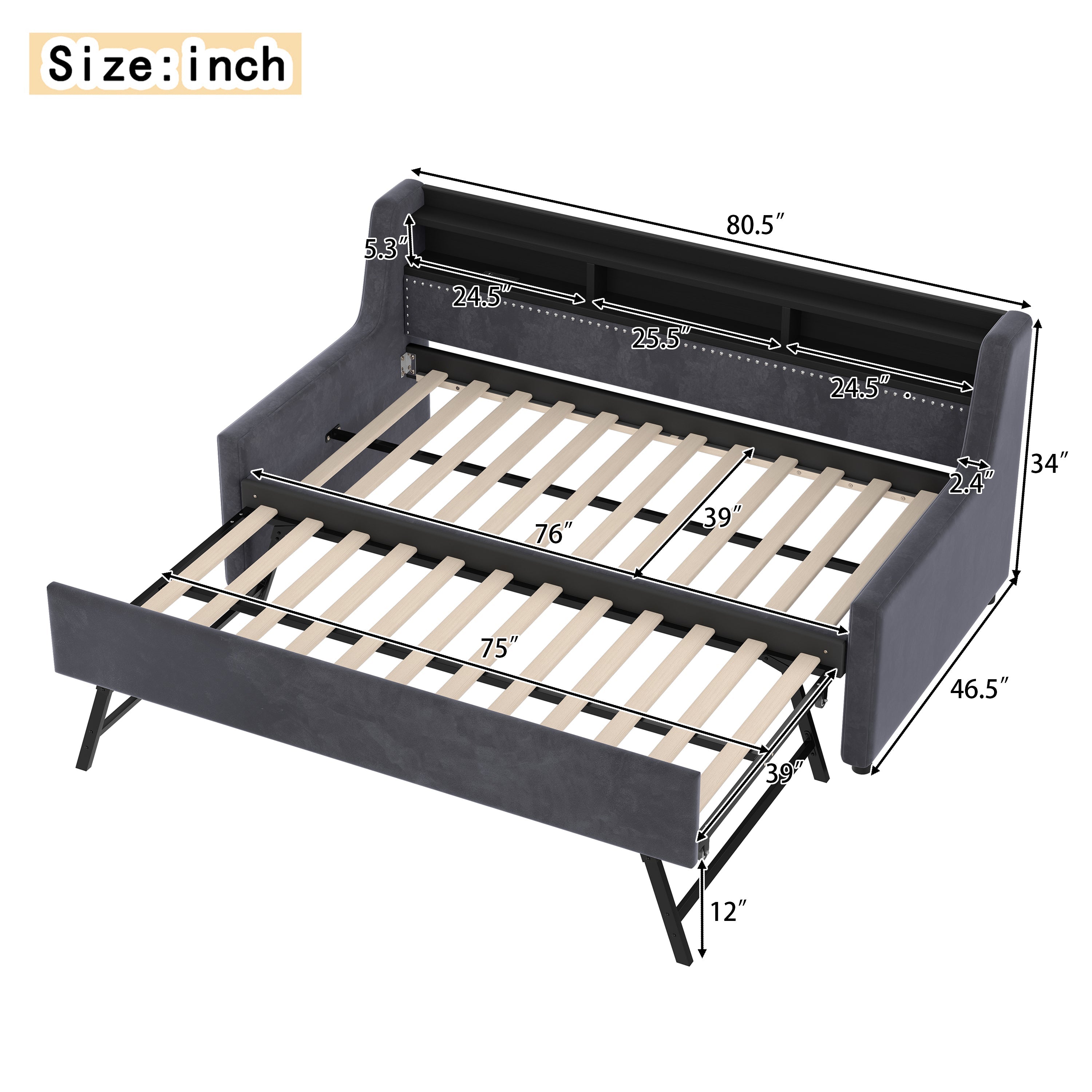 Twin Size Daybed with Trundle