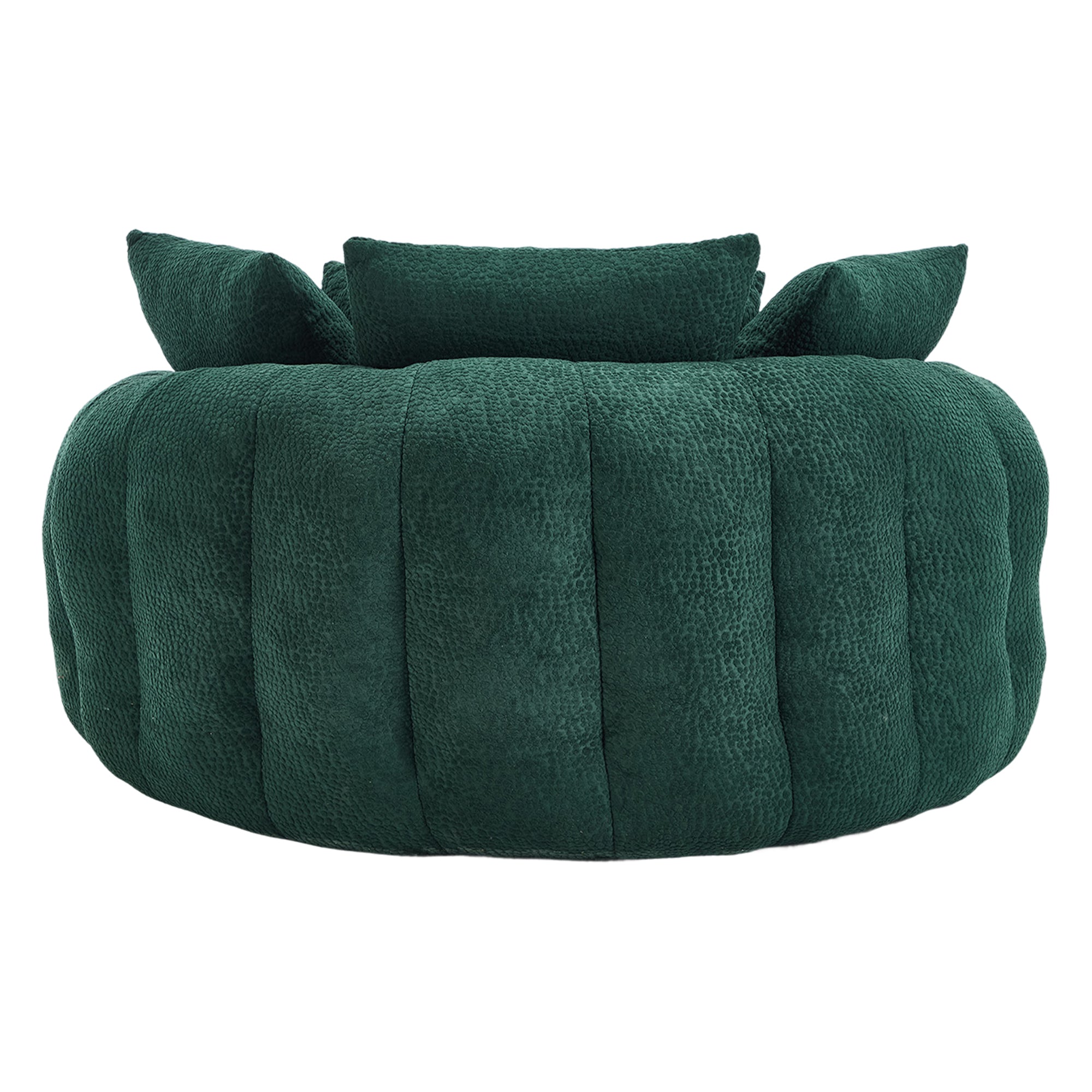 Oversized Oval Upholstered Bean Bag Sofa