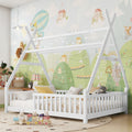 Full Size House Bed with Light for Kids