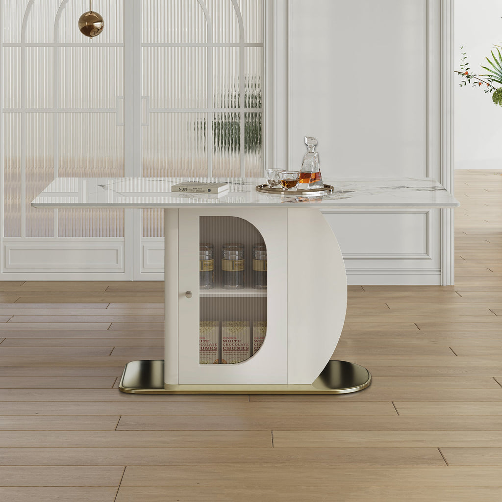 63' Modern Dining Table for 4-6 People