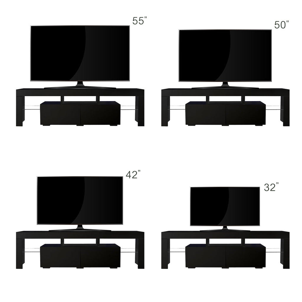 Modern Remote Control 20 Colors LED Lights TV Stand