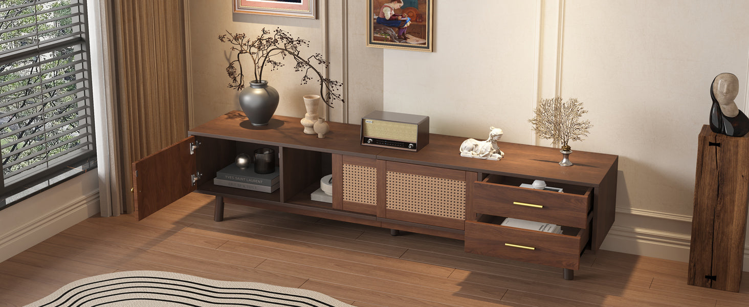 Mid Century Modern TV Stand for 80' TVs
