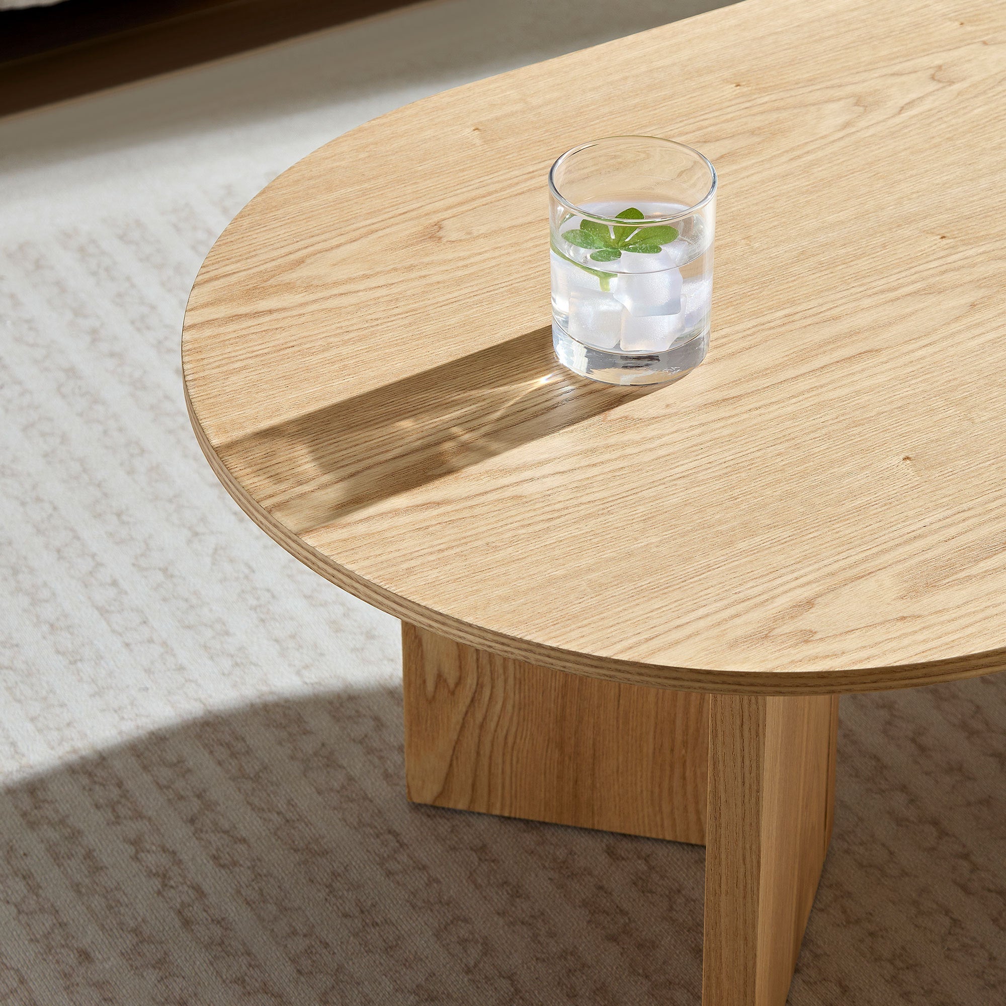 Length 39.37 Inch MDF Oval Coffee Table