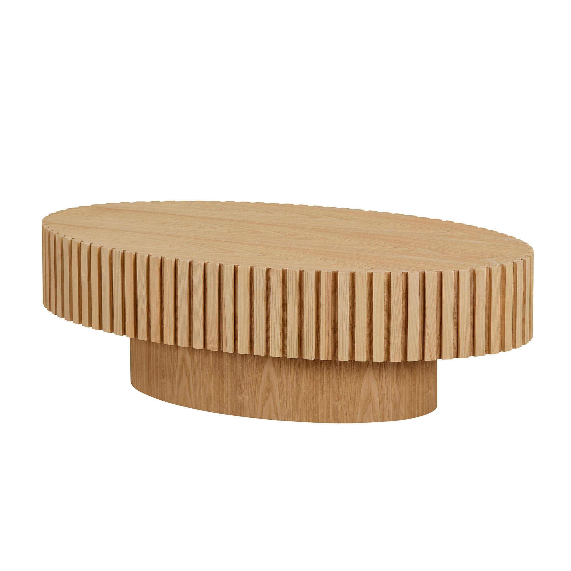 Modern MDF Handcraft Oval Coffee Table