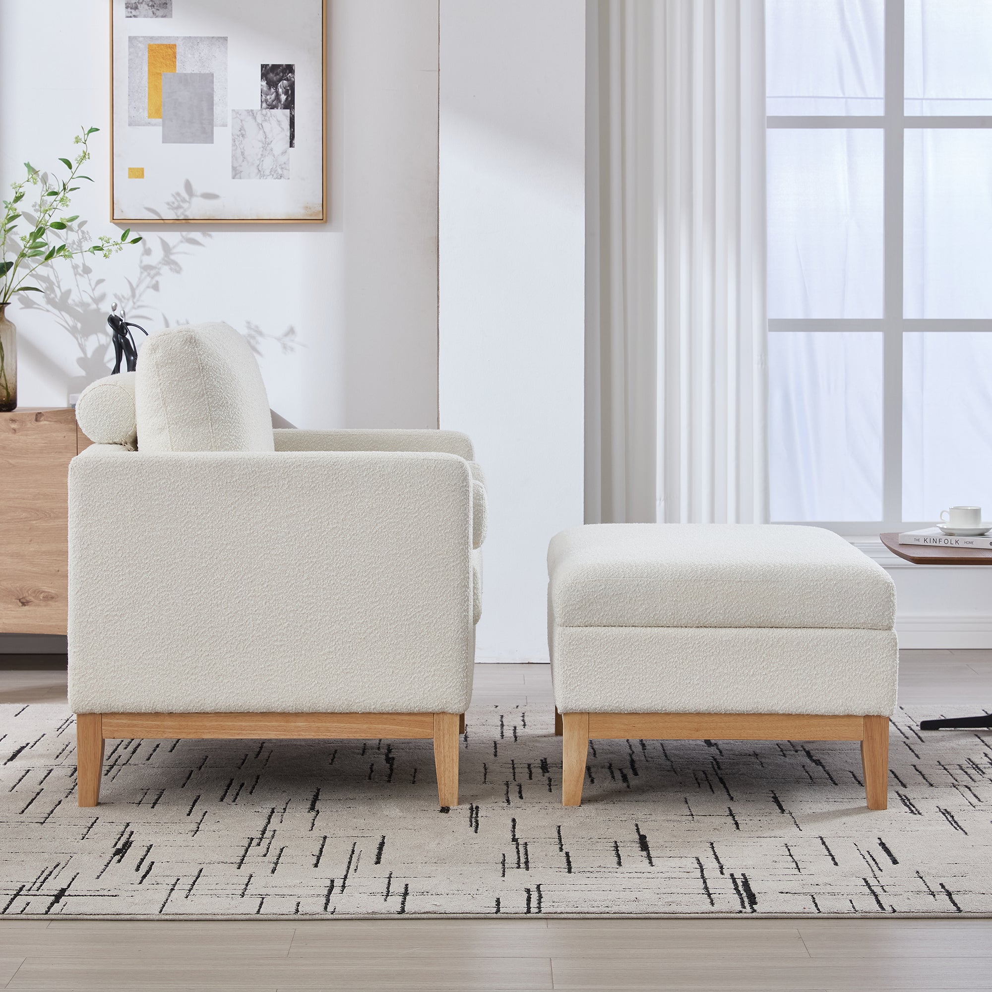 Oversized Velvet Swivel Barrel Accent Chair
