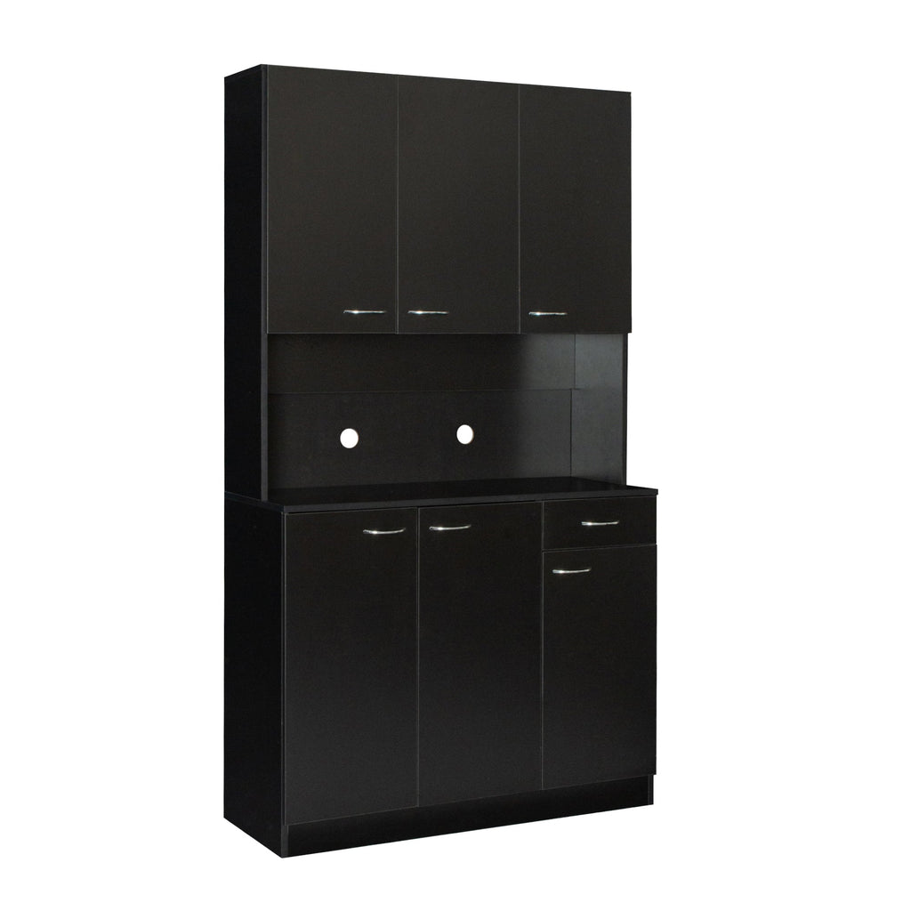 70.87' Tall White Kitchen Cabinet with 6-Doors