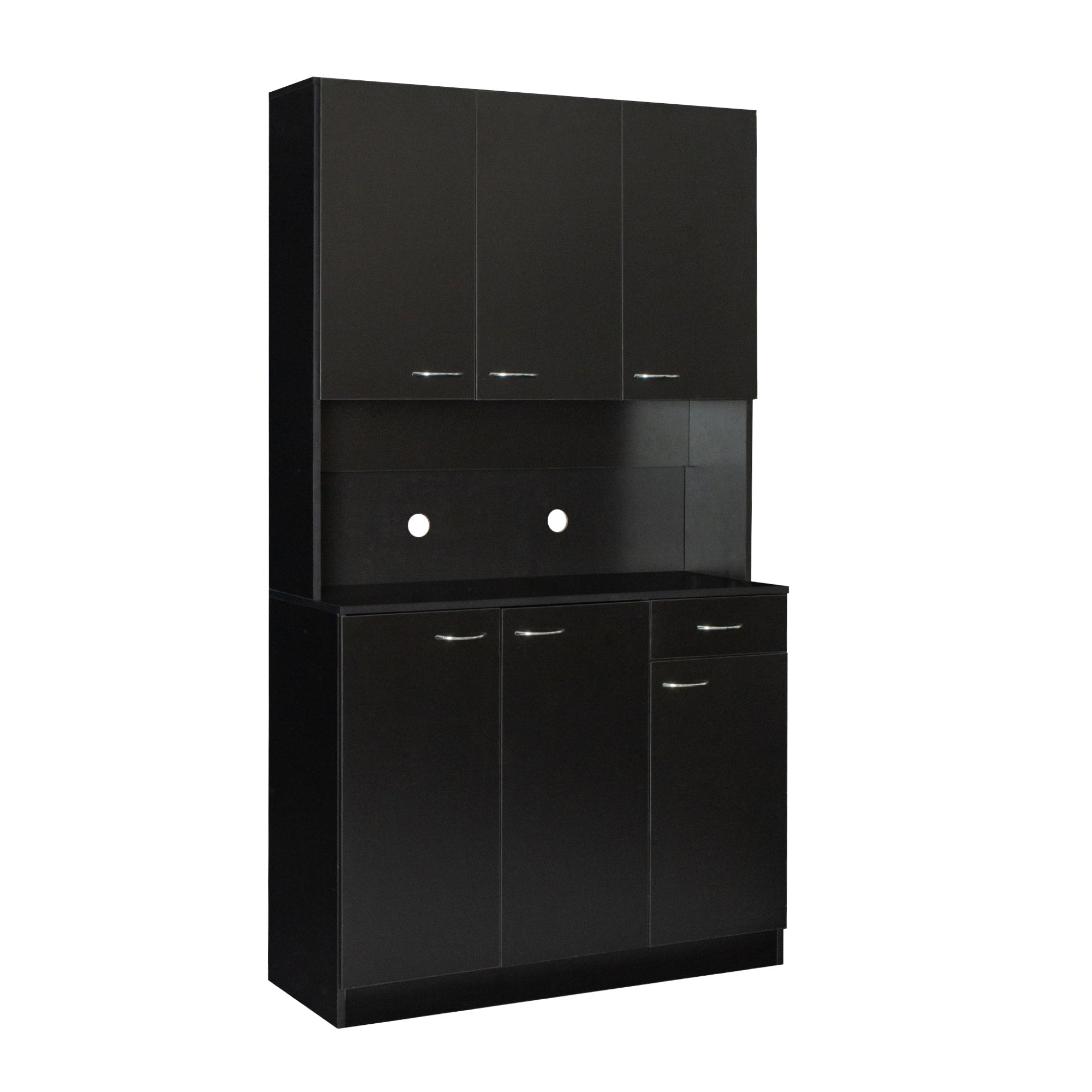 70.87' Tall White Kitchen Cabinet with 6-Doors