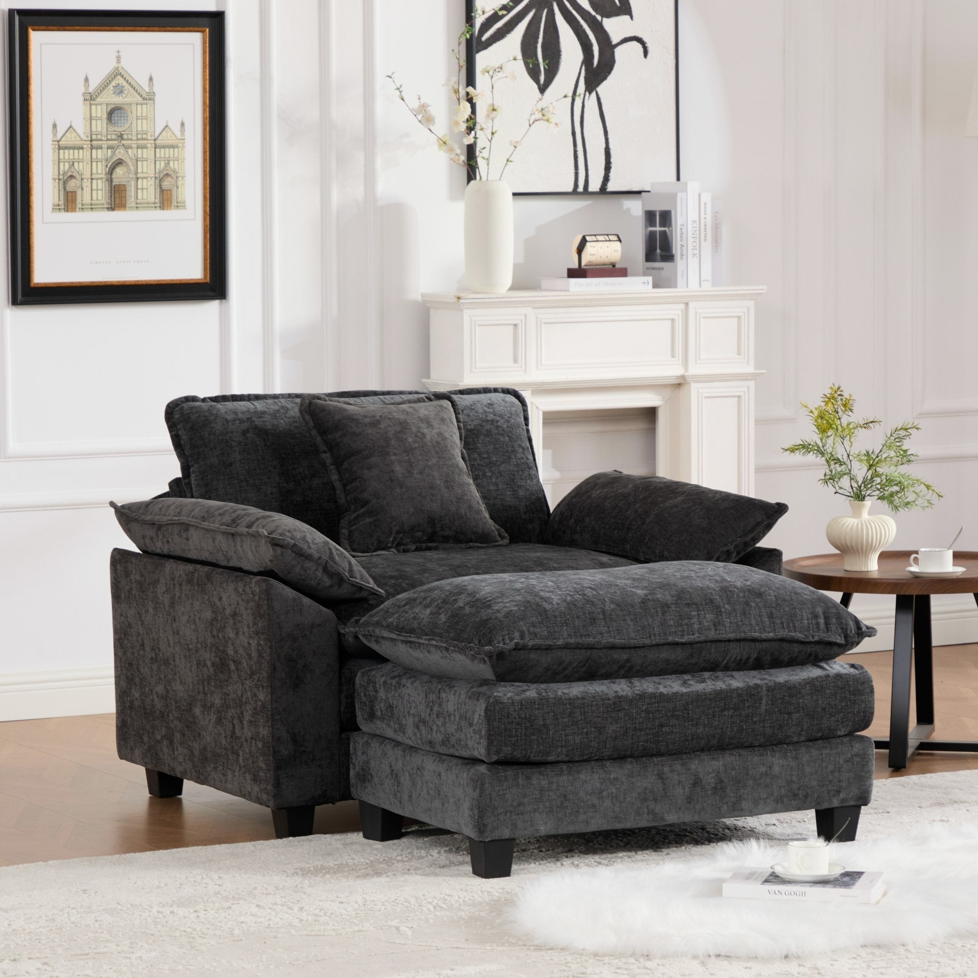 Modern Sectional Cloud Sofa Single Seat (Ottoman is Not Included)