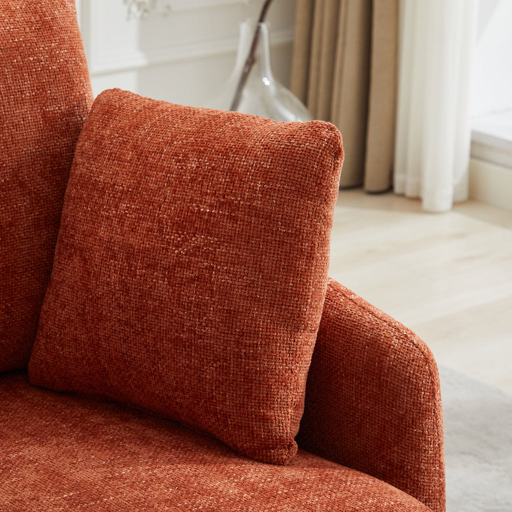 40.55'W Swivel Accent Sofa Chair with 2 Thorw Pillows