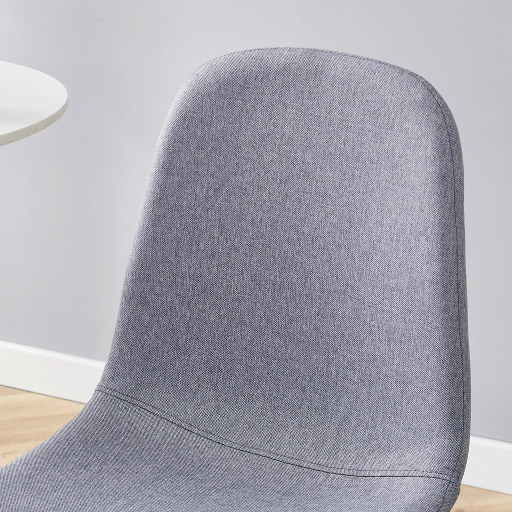 Luxury Simple Chair Black Linen Dining Chair  (Set of 4)