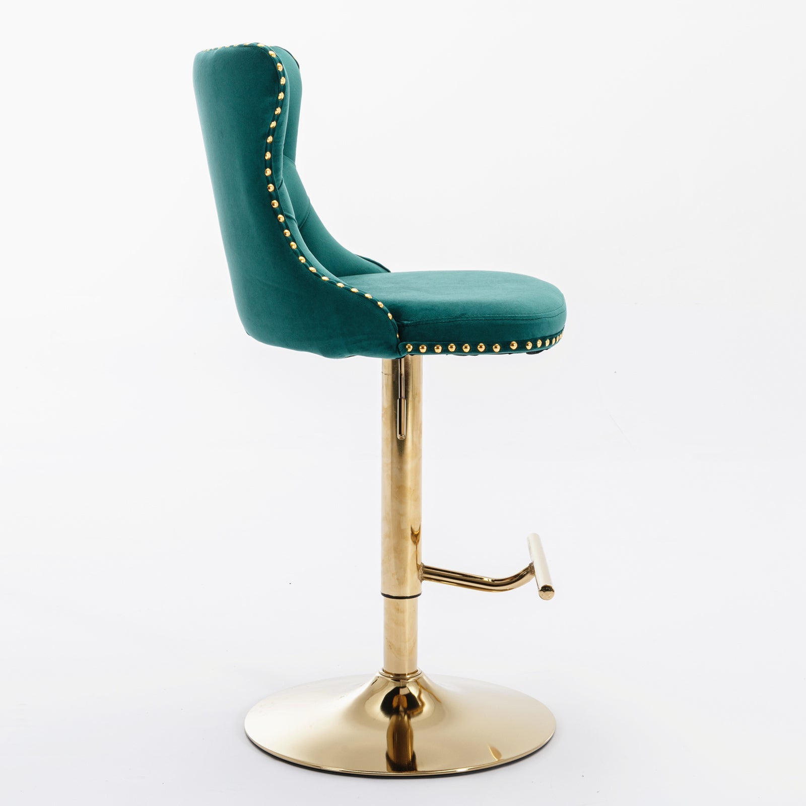 25-33 Inch Modern Velvet Swivel Barstools (Set of 2)