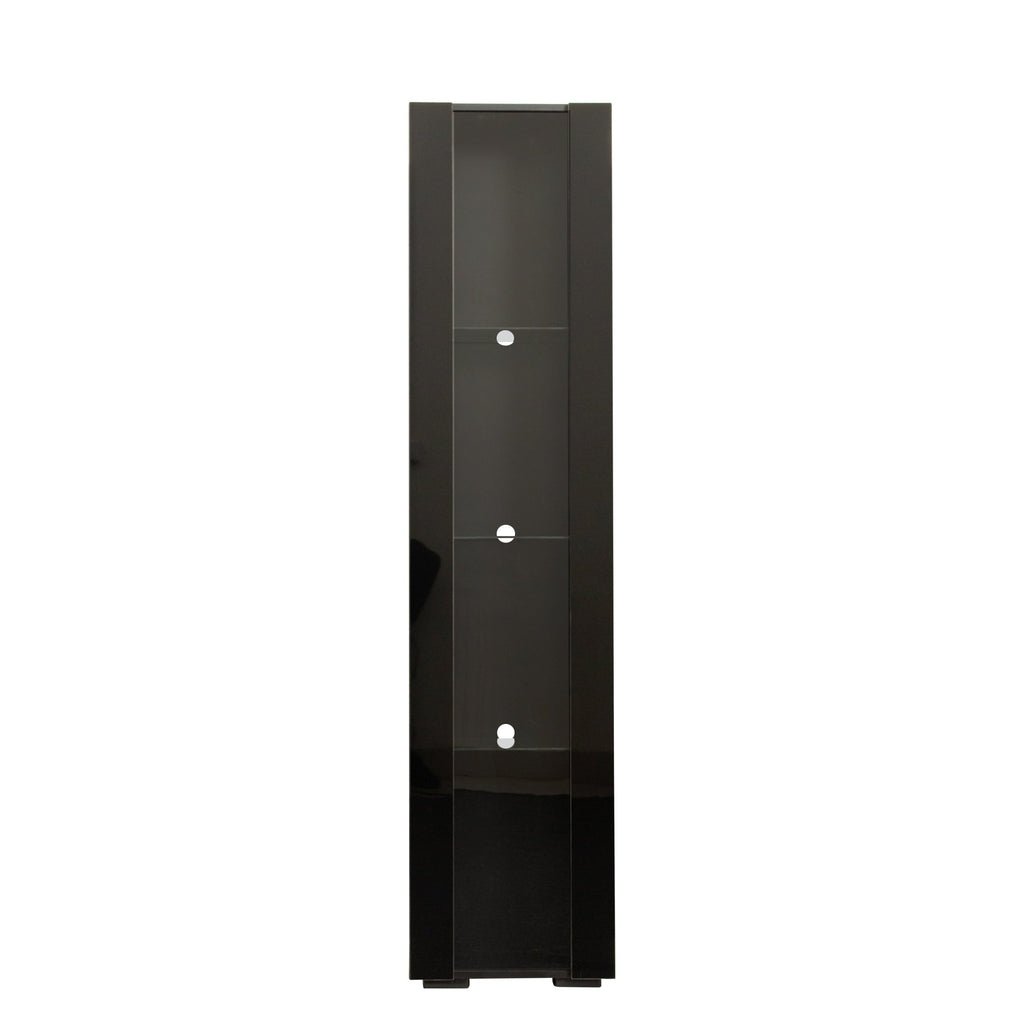 Black Side Cabinet with Aluminum Strip Lamp