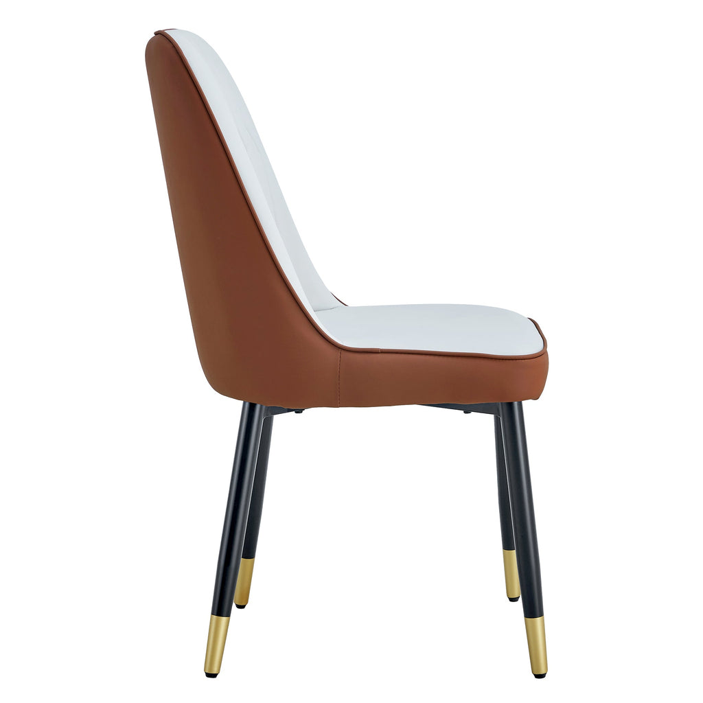 Modern PU Artificial Leather Dining Chairs (Set of 4)