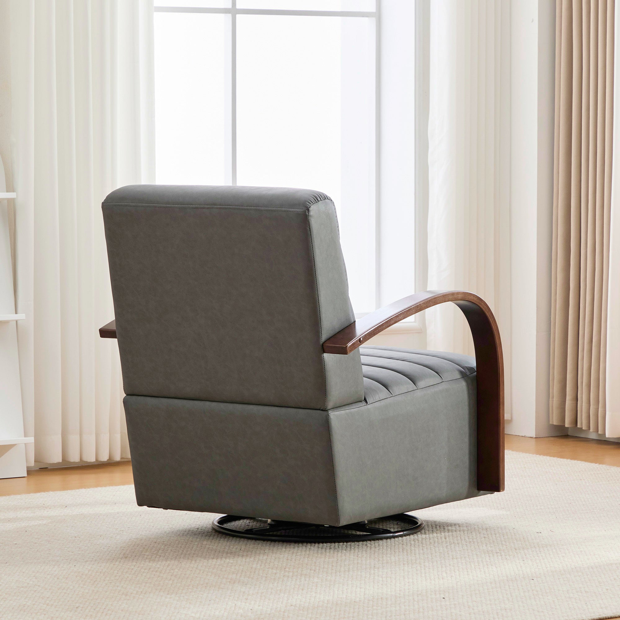 Modern Upholstered 360° Swivel Accent Chair