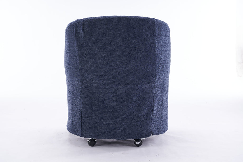 Modern Chenille Fabric Dining Armchair with Back Cushion