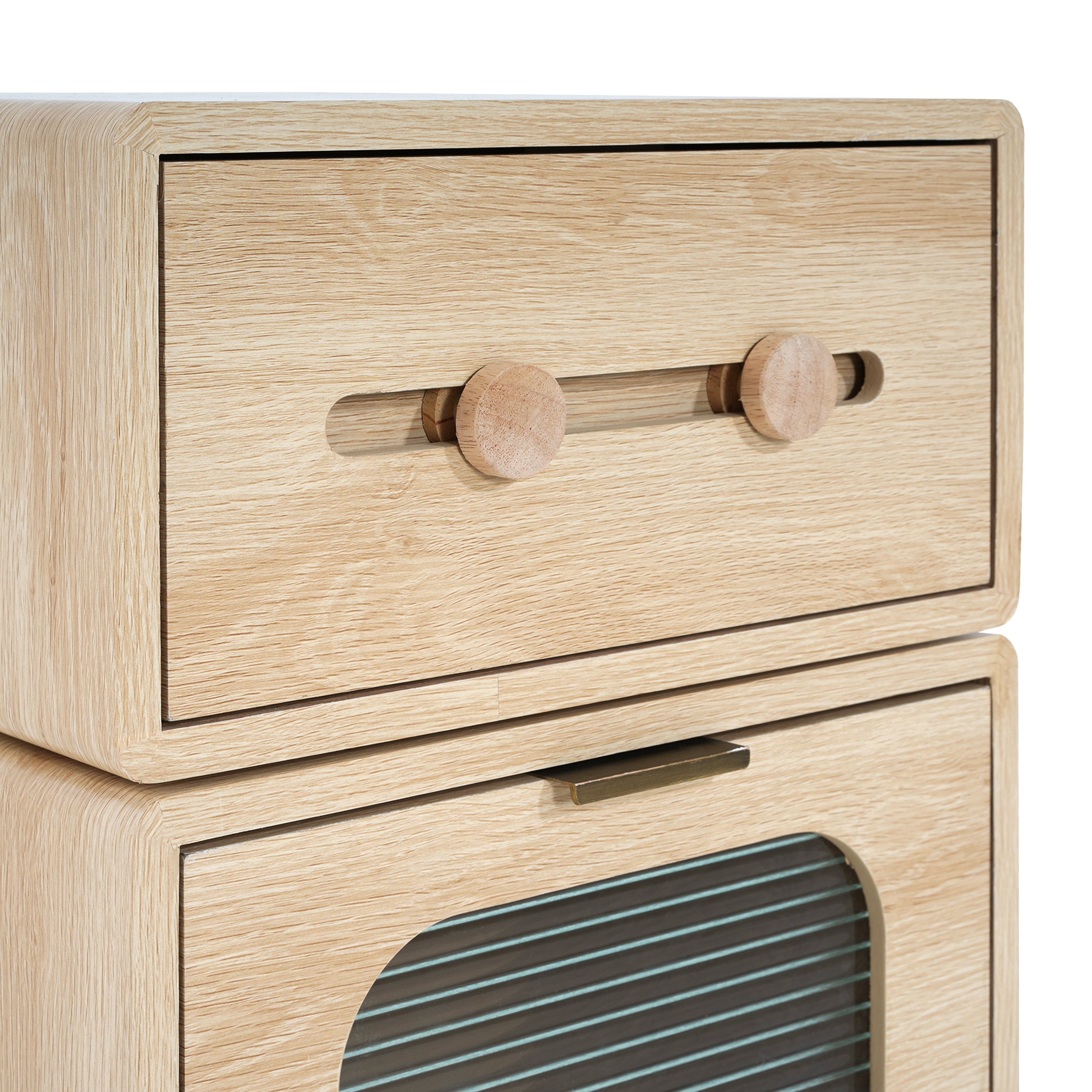 Rotating Robot Side Table with Storage