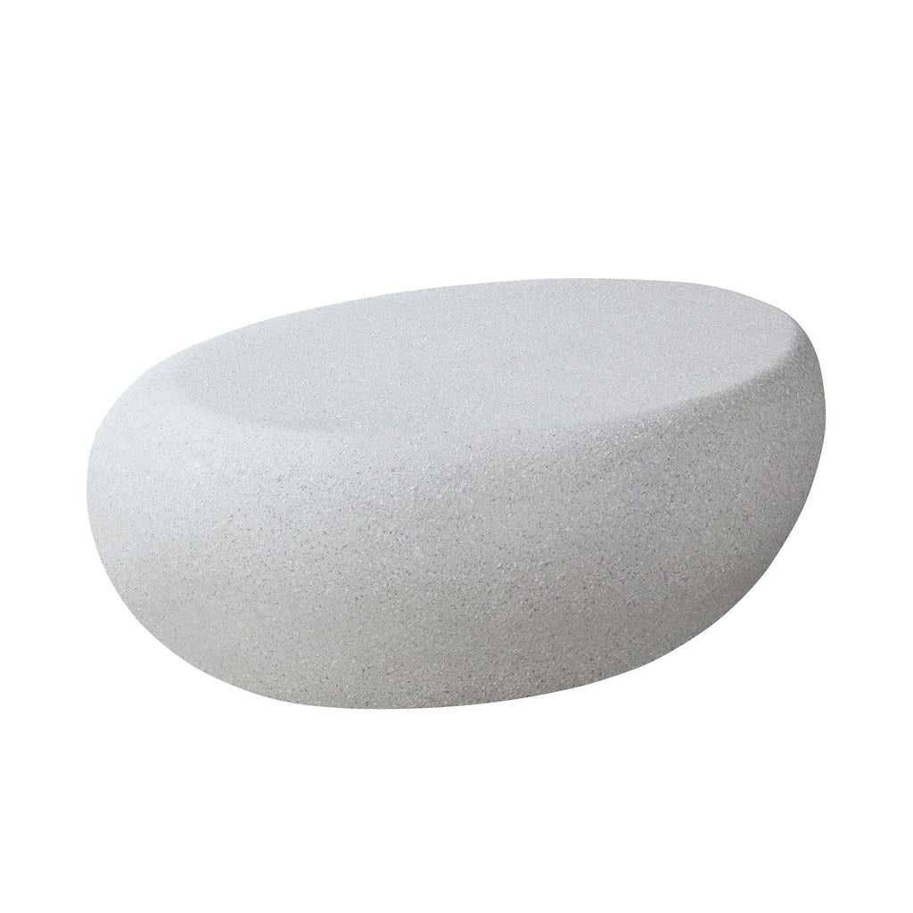 43.31'' Fiberglass Elliptical Coffee Table for Living Room
