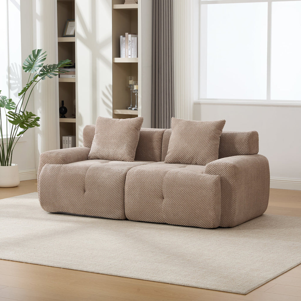Oversized Boneless Convertible Cloud Couch with Movable Ottoman