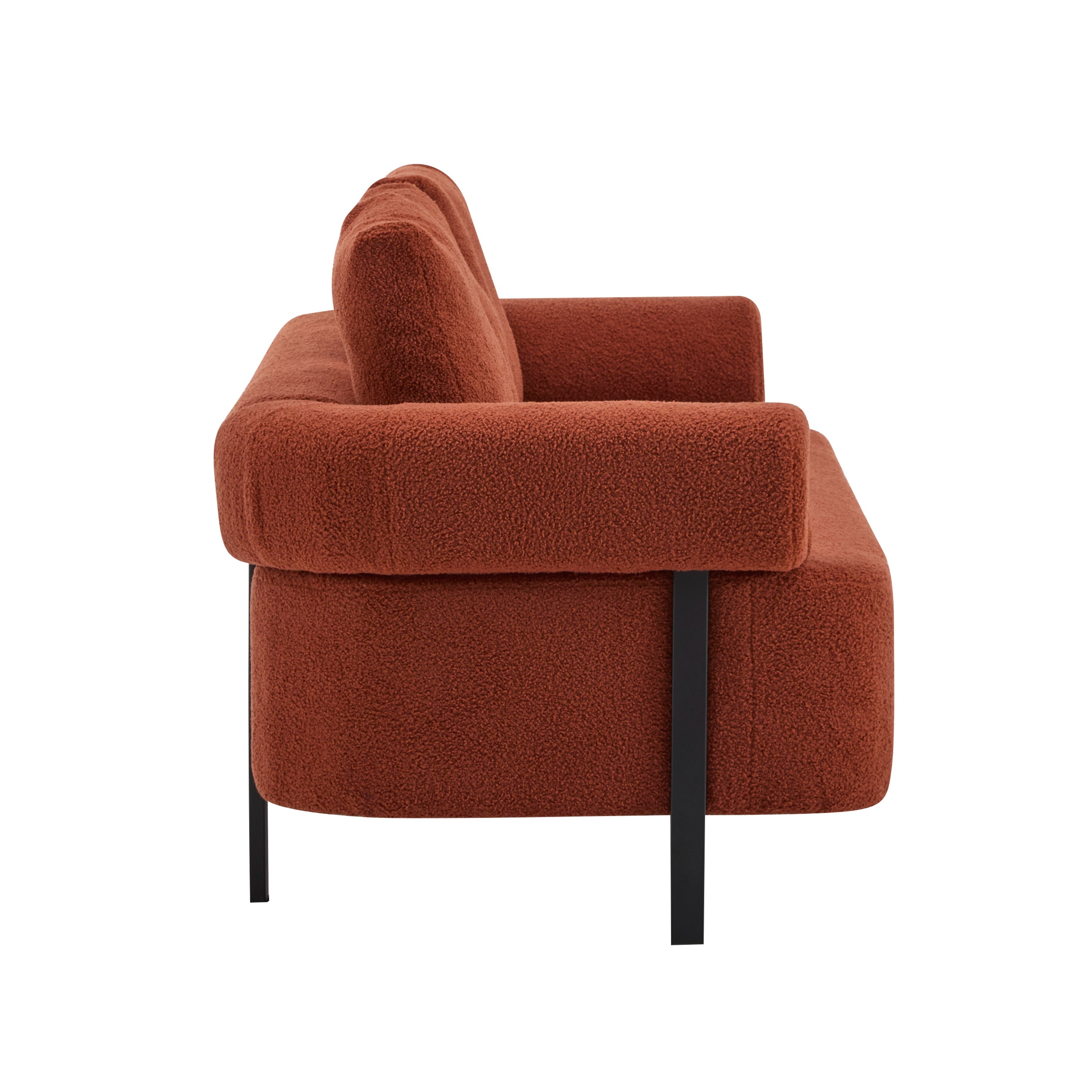 78' Modern Upholstered Sofa with 3 Plush Pillows