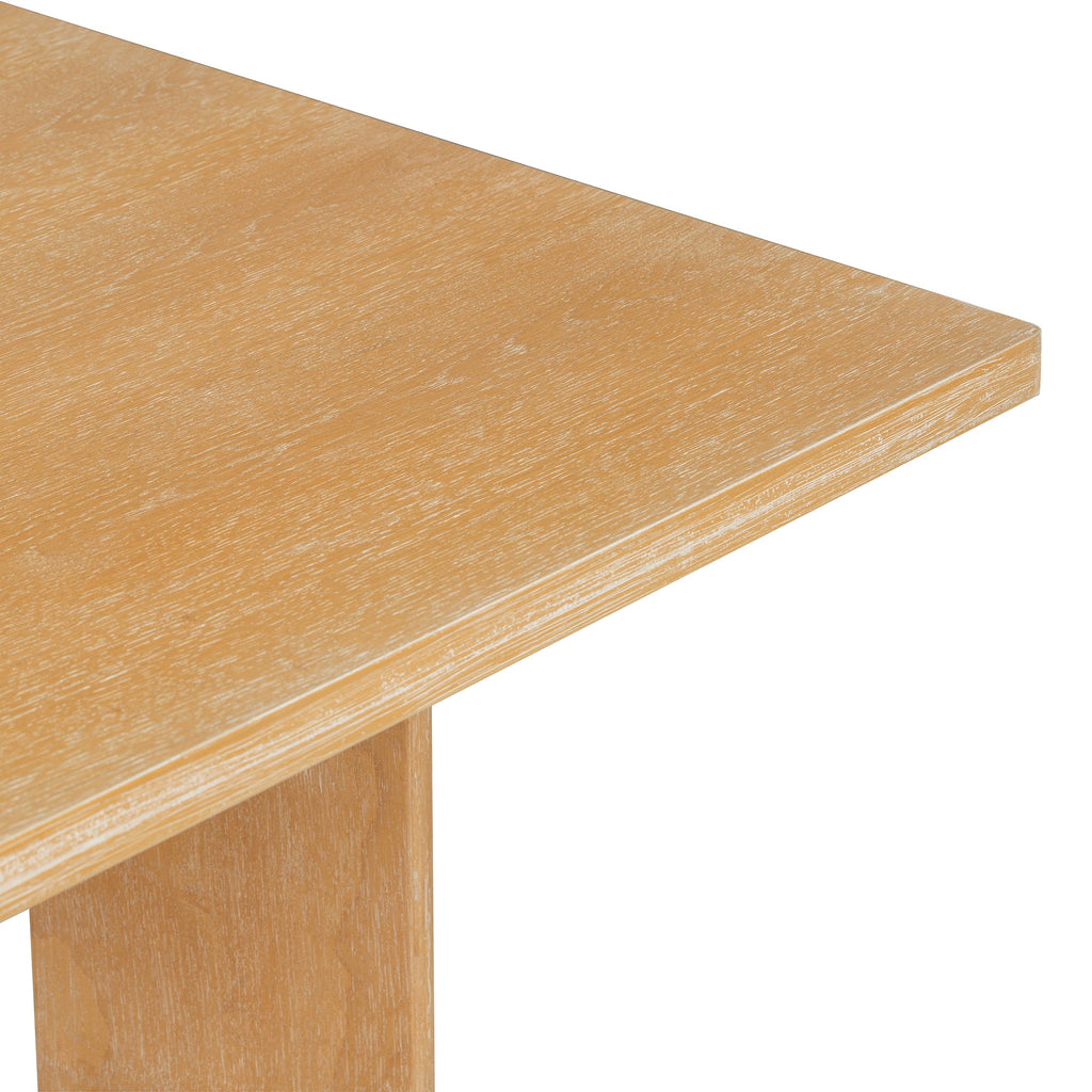 Farmhouse Dining Table Set with 6 Upholstered Chairs