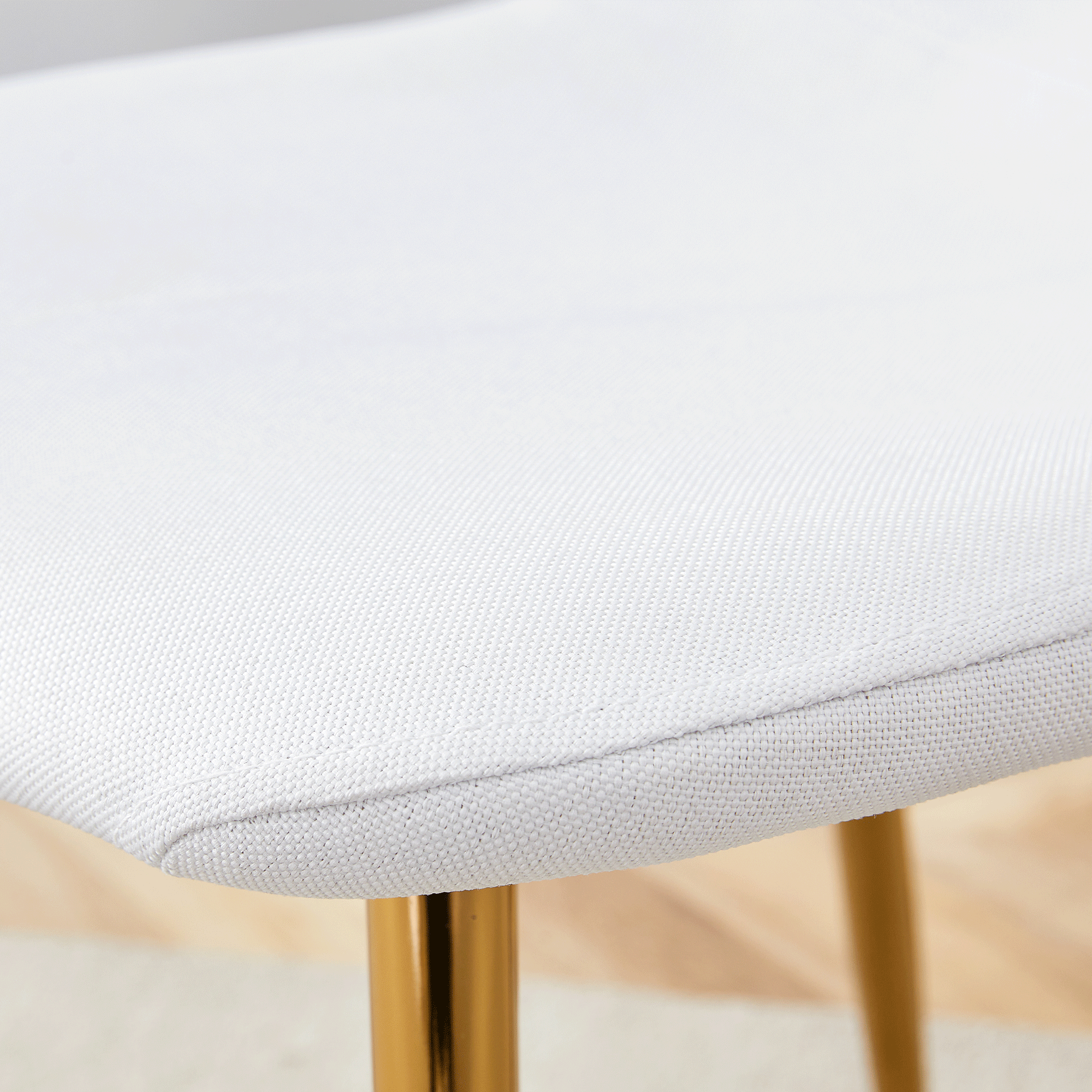Luxury Simple Chair Black Linen Dining Chair  (Set of 4)