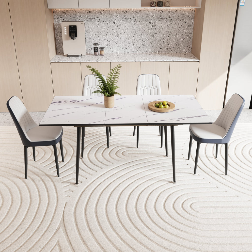 47'-63' Expandable Dining Table and Chair Set