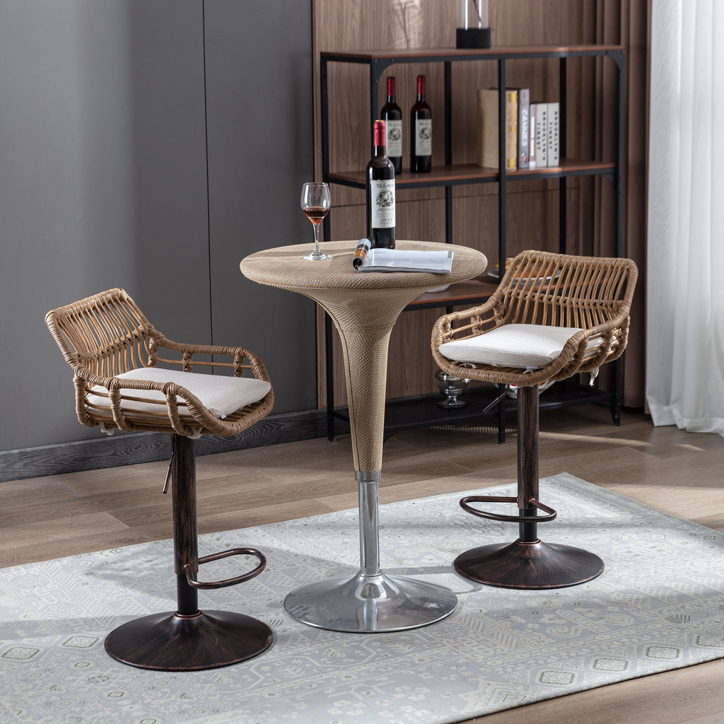 Modern Swivel Bar Stools (Set of 2)