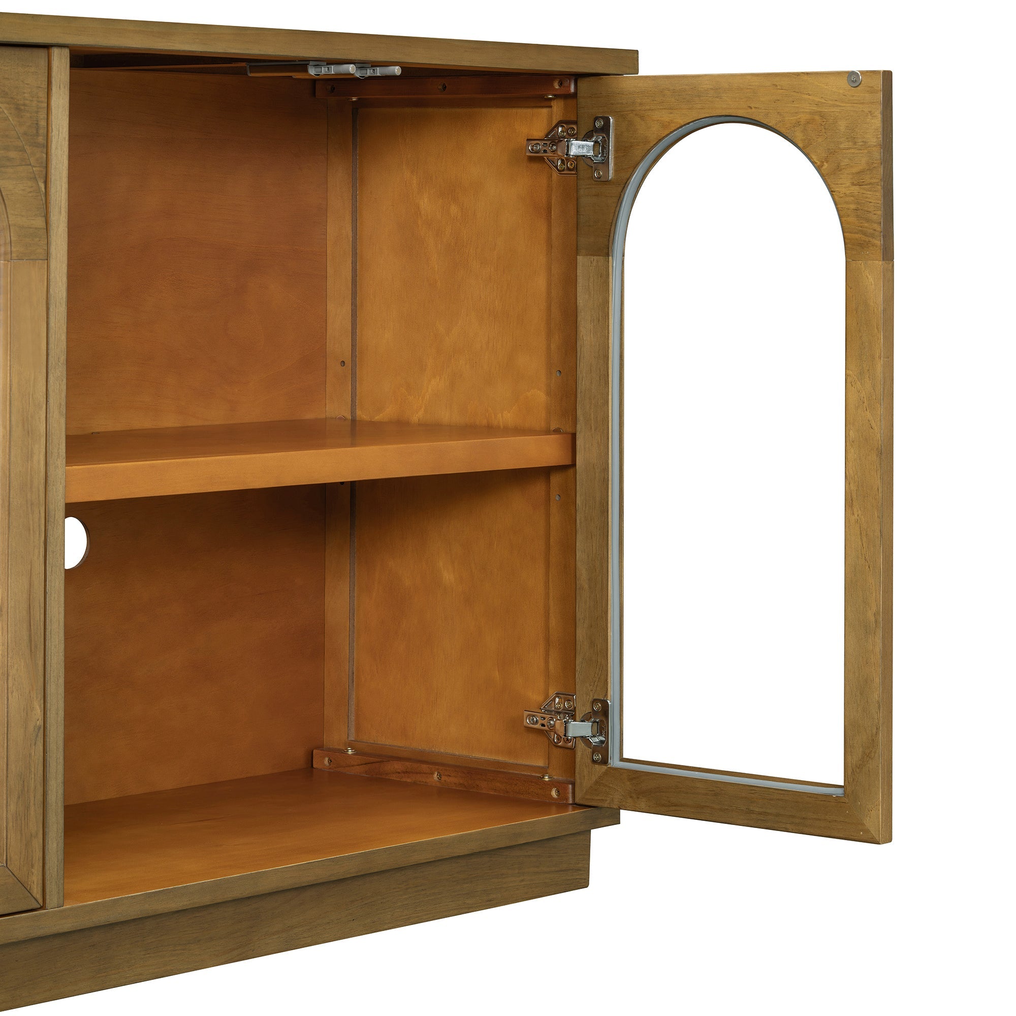 4-Door Large Arched Buffet  Storage Cabinet