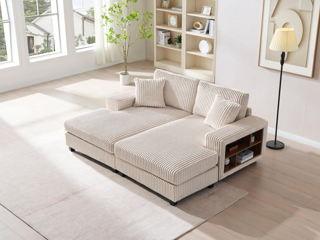 Convertible Sleeper Sectional Sofa with Storage