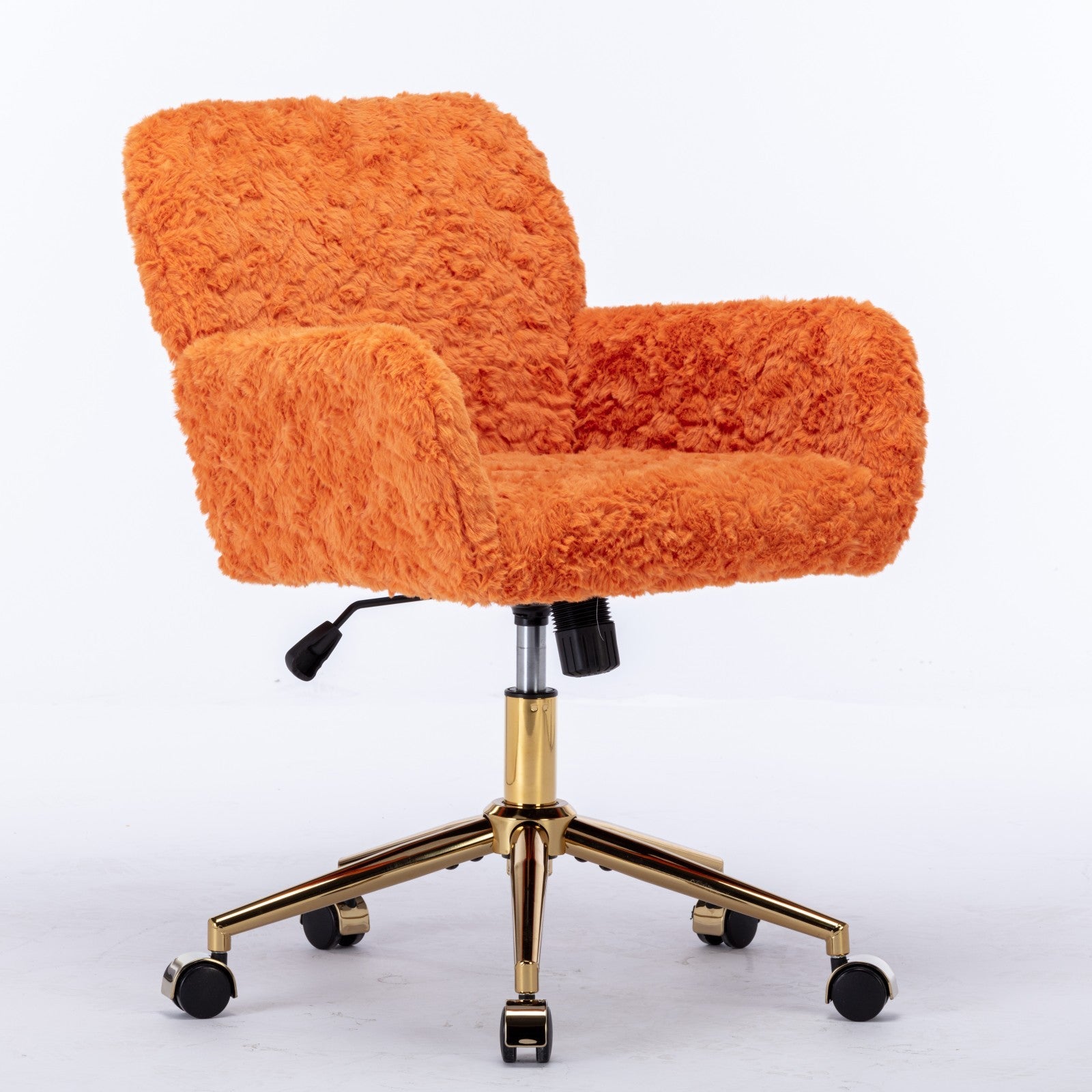 Violet Velve Home Office Chair with Golden Metal Base