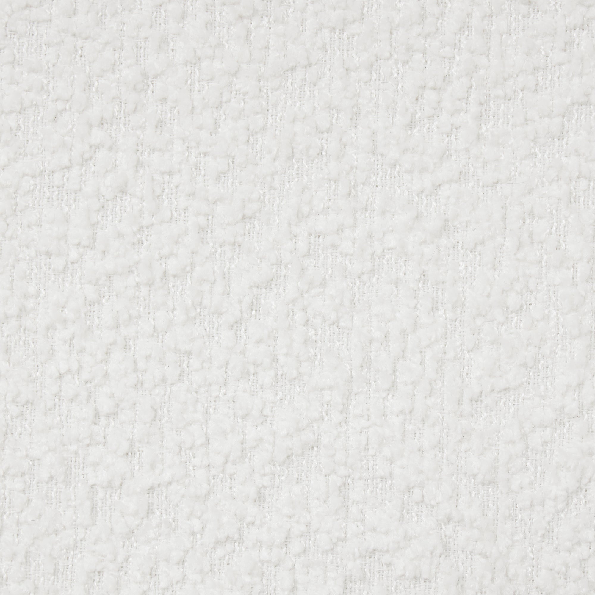 Cozy White Bouclé Upholstered Wood Bed