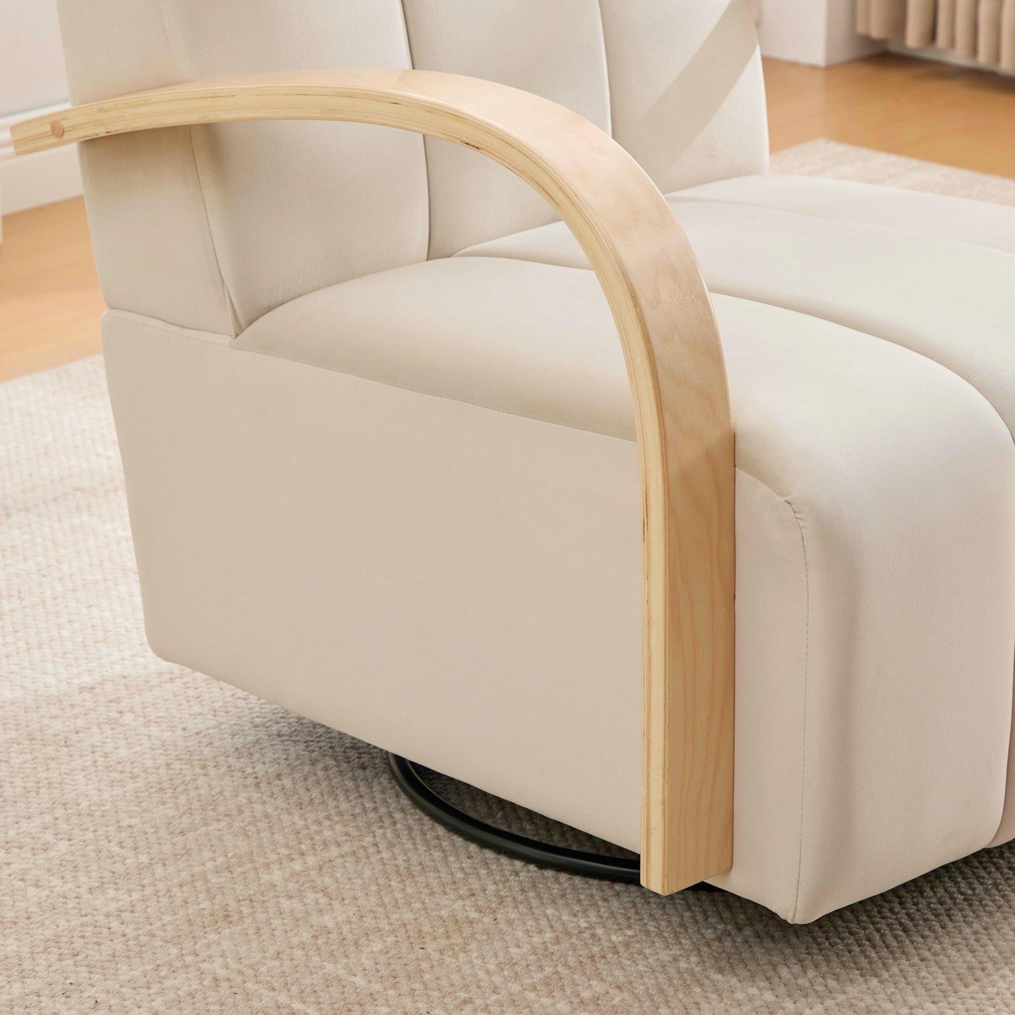 Modern Upholstered 360° Swivel Accent Chair