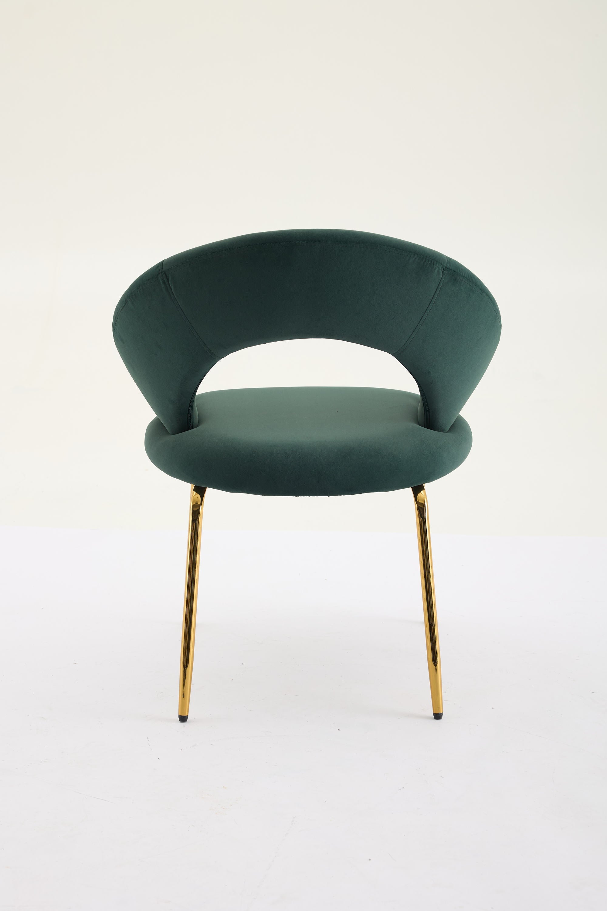 Velvet/Teddy Fabric Dining Chairs with Curved Backrest