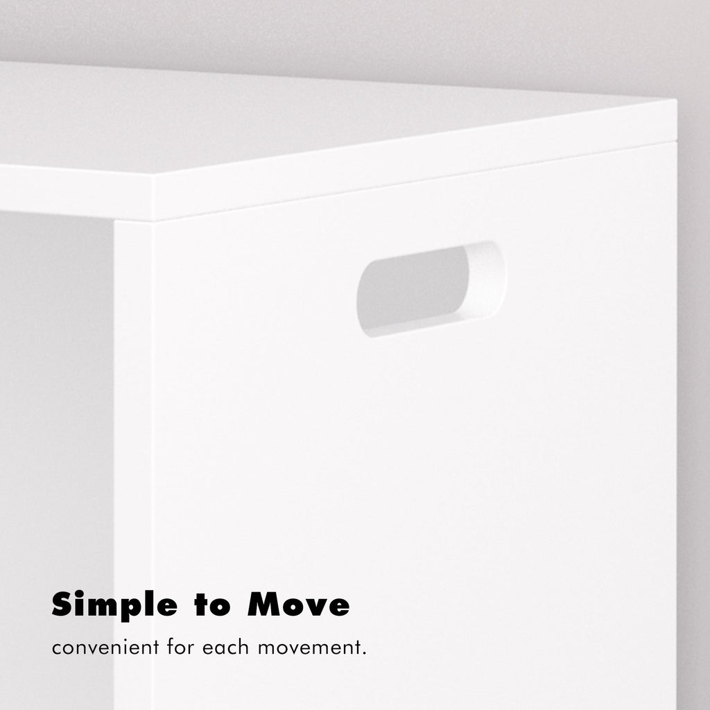 White Wooden Open Toy Storage Box for Kids