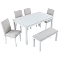 6 Piece Wooden Dining Table Set