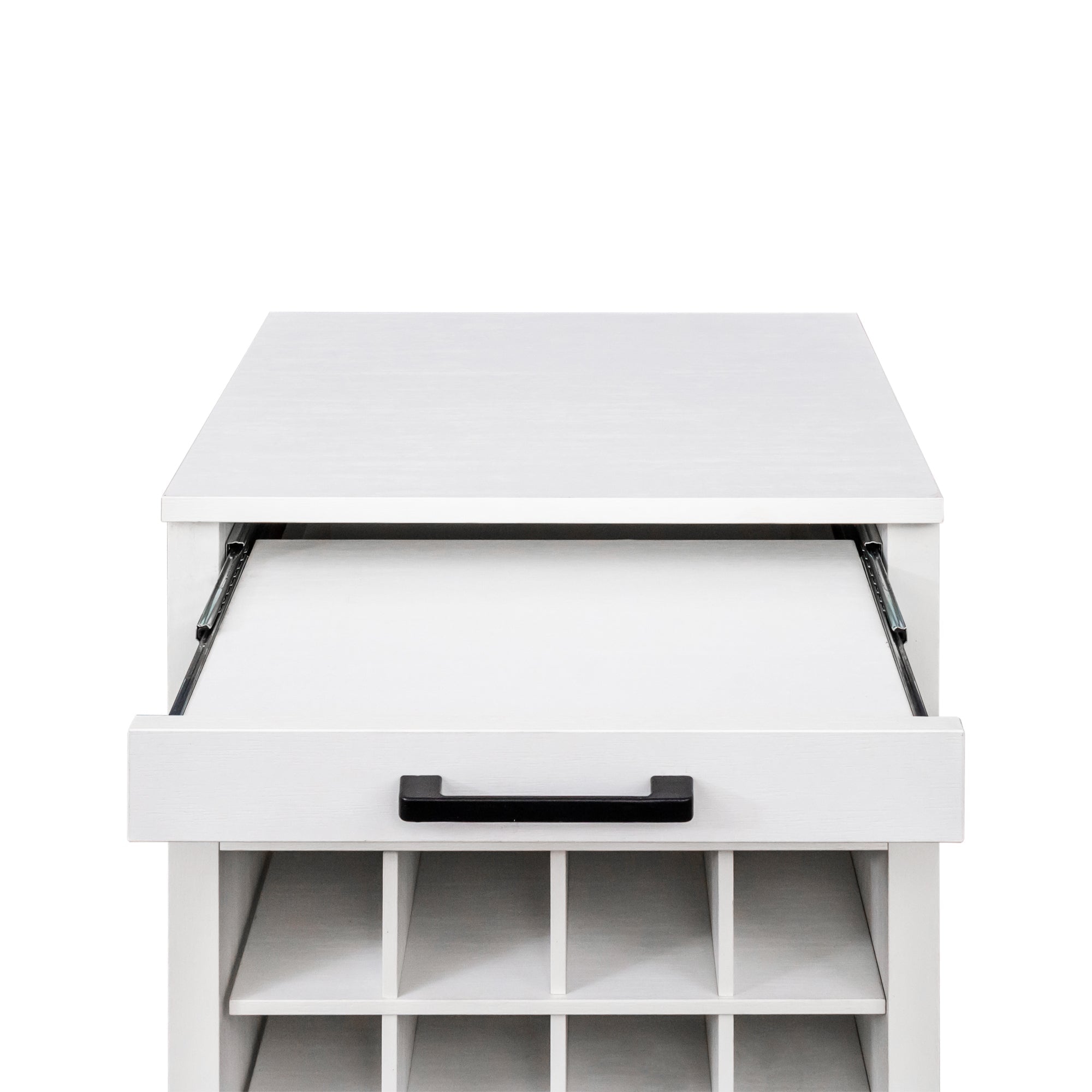 White Modular Wine Buffet Cabinet