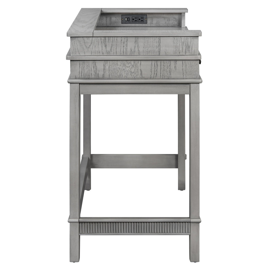Retro Kitchen Table and Chairs Set with 3 Storage Drawers