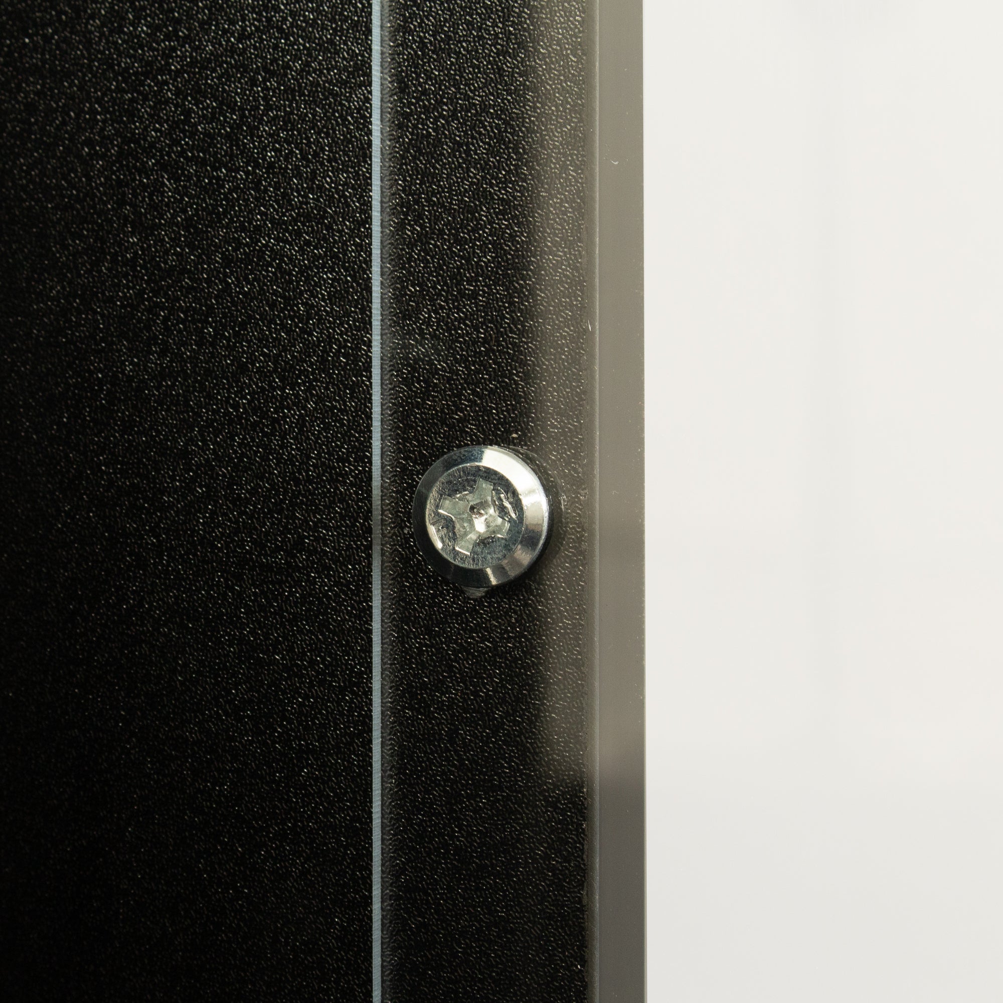 Black Side Cabinet with Aluminum Strip Lamp