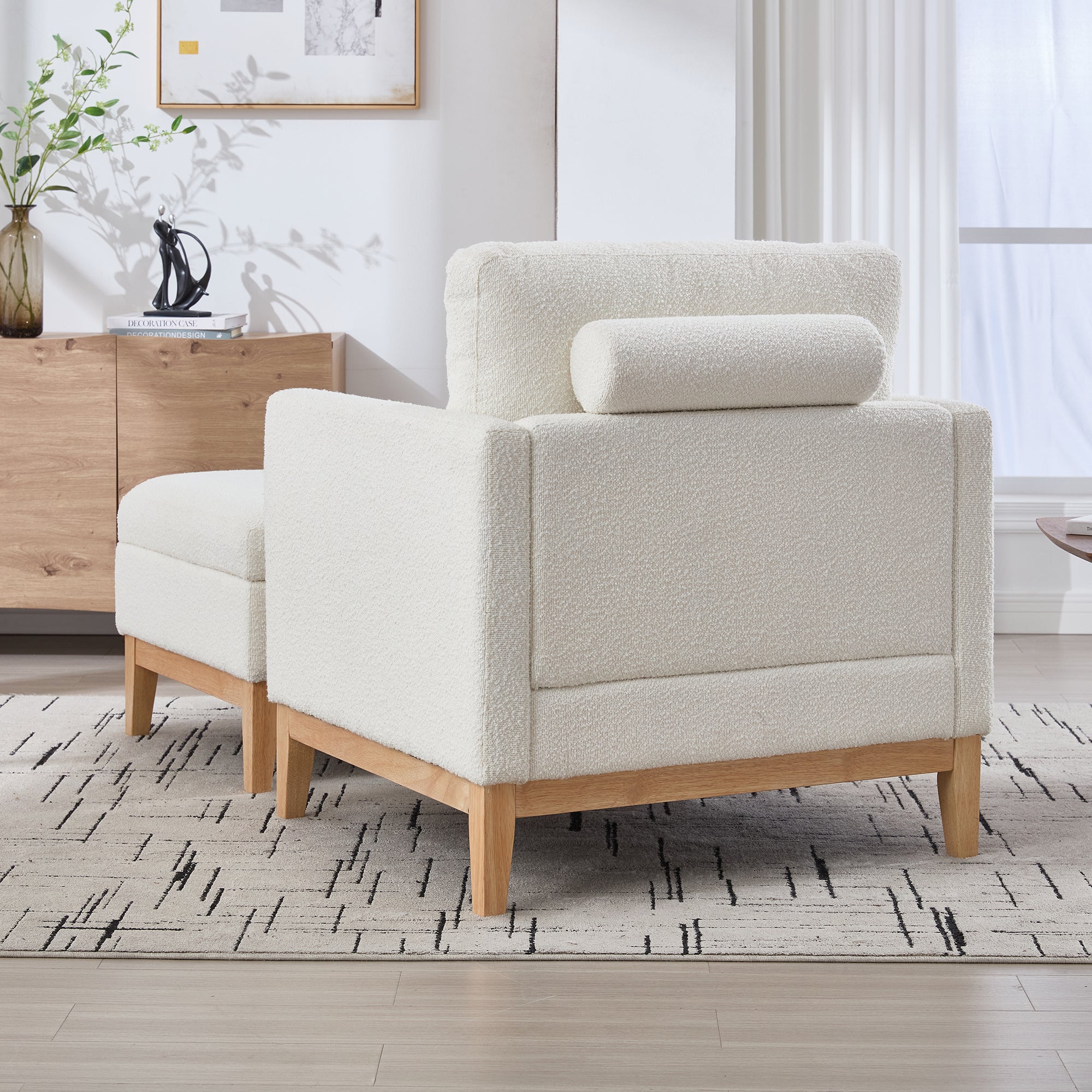 Oversized Velvet Swivel Barrel Accent Chair