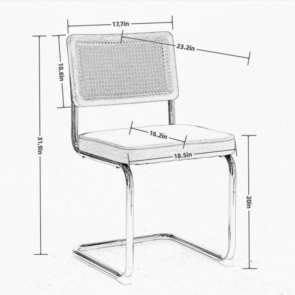 Mid Century Modern Dining Chairs (Set of 2)