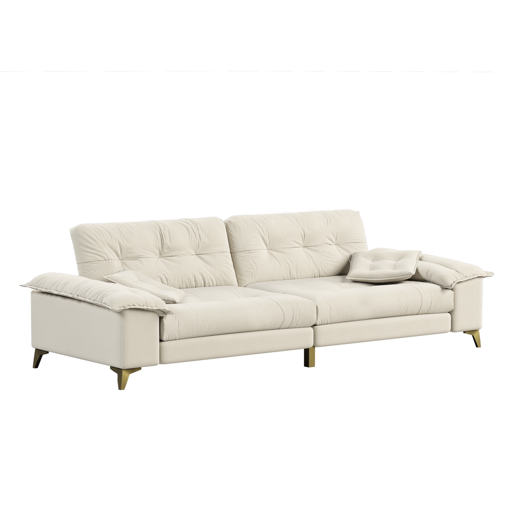 104.7 ' Modern 4-Seat Cloud Sofa with Wide Removable Armrests
