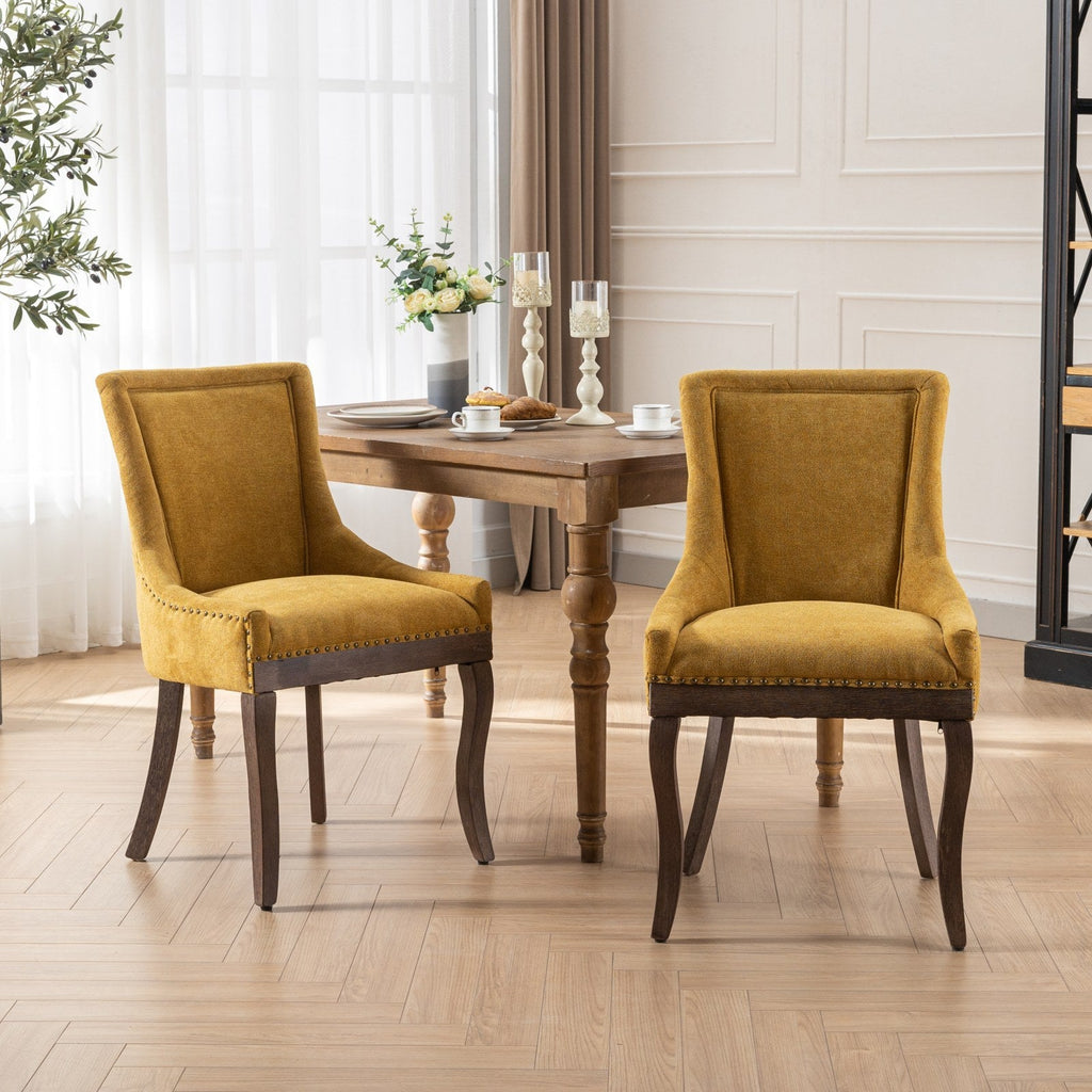 Ultra Side Thickened Fabric Dining Chair (Set of 2)
