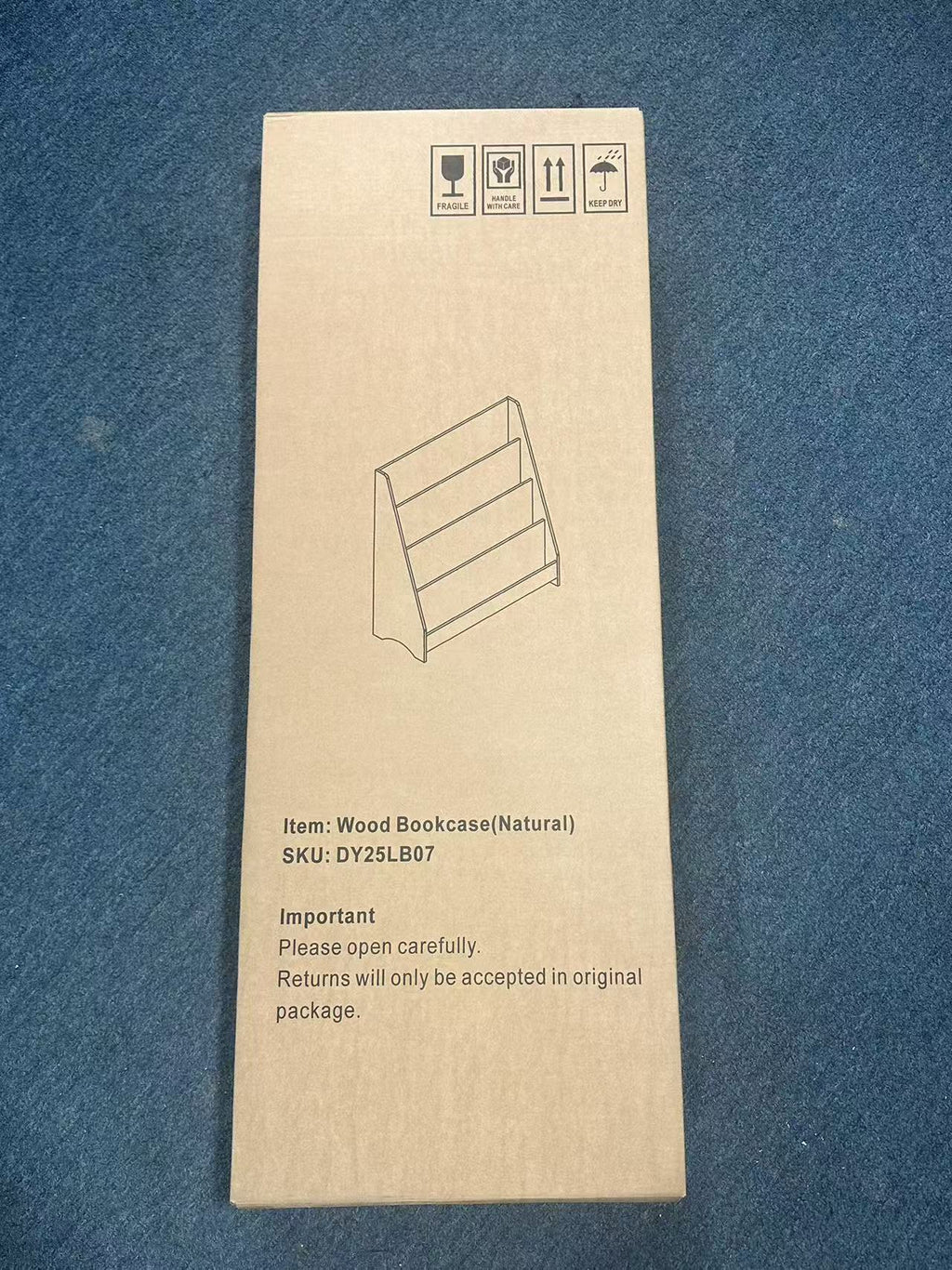 4-Tier MDF Toddler Book Display Shelves Kids Bookshelf