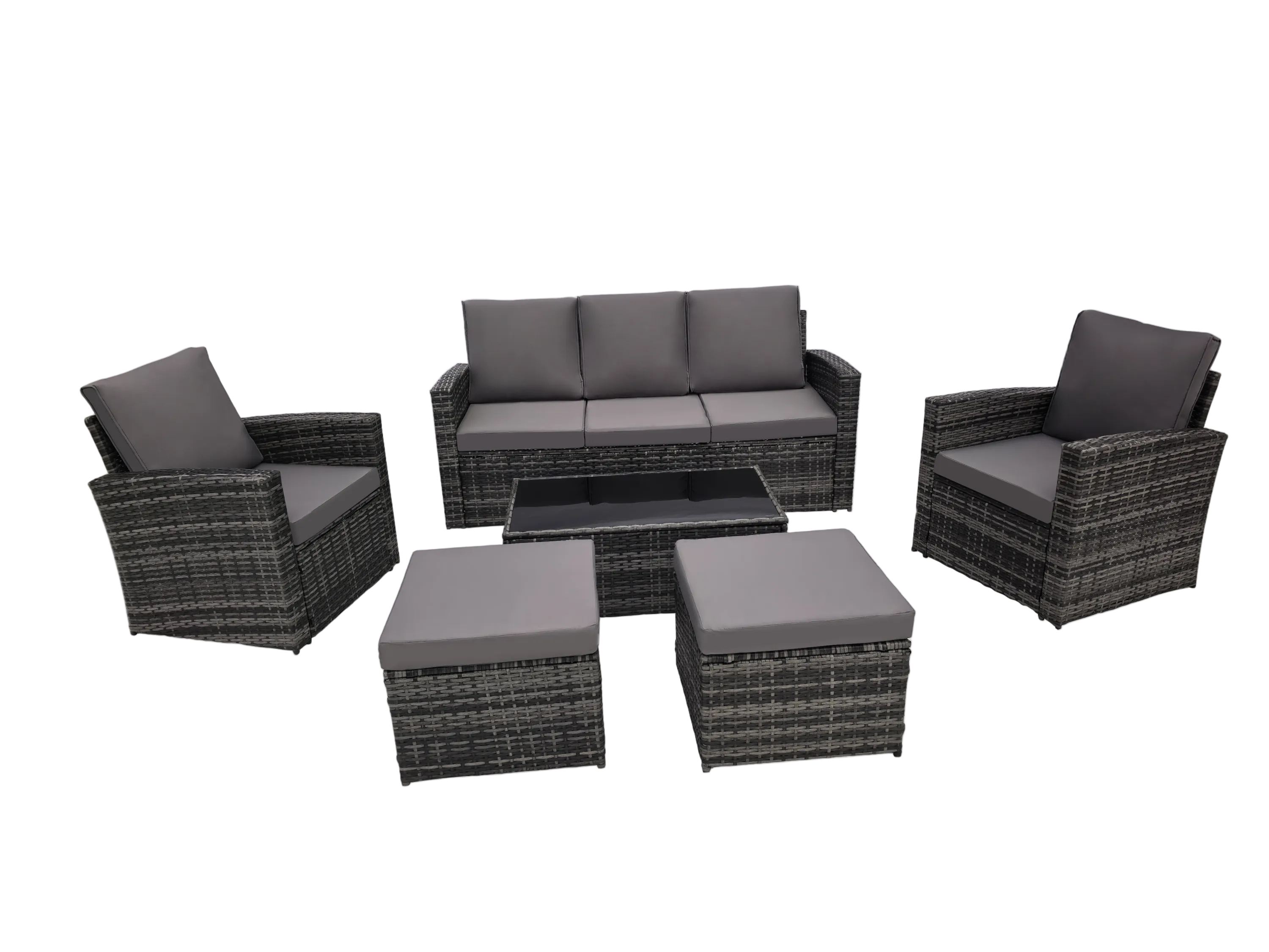 Outdoor Sectional Patio Set Half Moon Round Sofa for Backyard Garden