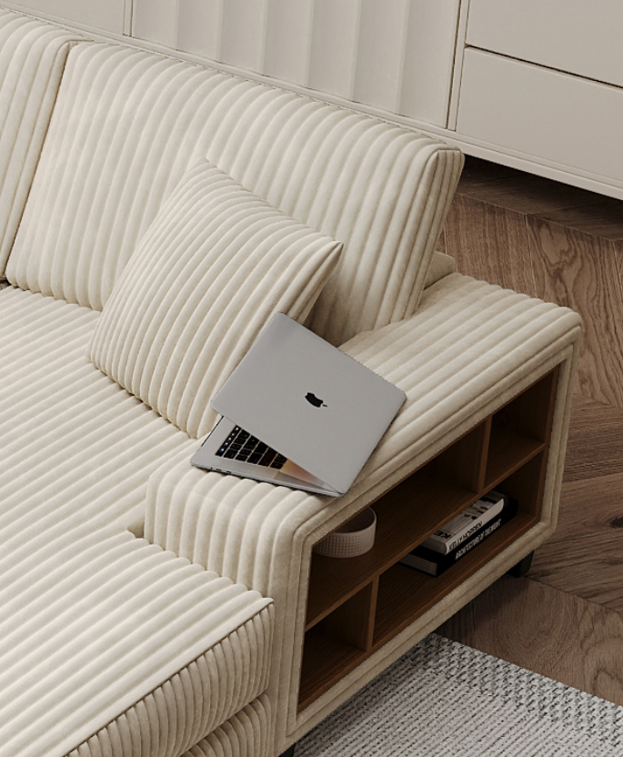 Convertible Sleeper Sectional Sofa with Storage